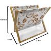 Ambesonne Diamonds Magazine and Book Holder, Romantic Pink Heart Stones on Black Background Valentines Day Theme, Floor Rack Decor for Interior of Home & Office, 22″ x 19″, Pale Pink Black(Pale Brown White)