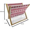 Ambesonne Diamonds Magazine and Book Holder, Romantic Pink Heart Stones on Black Background Valentines Day Theme, Floor Rack Decor for Interior of Home & Office, 22″ x 19″, Pale Pink Black(Hot Pink White)