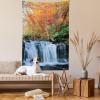 Ambesonne Fantasy Tapestry, Cartoon Style Night Sky Clouds Half Moon Cloudscape Print, Wide Wall Hanging for Bedroom Living Room Dorm, 60″ X 40″, Yellow Beige White(Brown Orange)