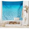 Ambesonne Fantasy Tapestry, Cartoon Style Night Sky Clouds Half Moon Cloudscape Print, Wide Wall Hanging for Bedroom Living Room Dorm, 60″ X 40″, Yellow Beige White(Blue and Aqua)