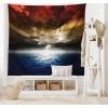Ambesonne Fantasy Tapestry, Cartoon Style Night Sky Clouds Half Moon Cloudscape Print, Wide Wall Hanging for Bedroom Living Room Dorm, 60″ X 40″, Yellow Beige White(Red Yellow Blue)