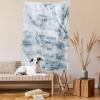 Ambesonne Fantasy Tapestry, Cartoon Style Night Sky Clouds Half Moon Cloudscape Print, Wide Wall Hanging for Bedroom Living Room Dorm, 60″ X 40″, Yellow Beige White(Blue Grey)