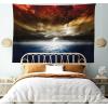 Ambesonne Fantasy Tapestry, Cartoon Style Night Sky Clouds Half Moon Cloudscape Print, Wide Wall Hanging for Bedroom Living Room Dorm, 60″ X 40″, Yellow Beige White(Red Yellow Blue)