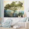 Ambesonne Fantasy Tapestry, Cartoon Style Night Sky Clouds Half Moon Cloudscape Print, Wide Wall Hanging for Bedroom Living Room Dorm, 60″ X 40″, Yellow Beige White(Green Yellow Blue)
