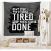 Ambesonne Fitness Tapestry, Words Dont Stop Encouraging Keep Moving Brush Strokes, Wide Wall Hanging for Bedroom Living Room Dorm, 80″ X 60″, Charcoal Grey White