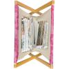 Ambesonne Flamingo Magazine and Book Holder, Valentines Day Theme with Romantic Birds and Rose Petals Love Tropical, Decorative Floor Rack Organizer for Living Room, 22″x19″, Dark Coral and Pink(Pink)