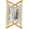 Ambesonne Flamingo Magazine and Book Holder, Valentines Day Theme with Romantic Birds and Rose Petals Love Tropical, Decorative Floor Rack Organizer for Living Room, 22″x19″, Dark Coral and Pink(White and Mustard)
