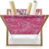 Ambesonne Flamingo Magazine and Book Holder, Valentines Day Theme with Romantic Birds and Rose Petals Love Tropical, Decorative Floor Rack Organizer for Living Room, 22″x19″, Dark Coral and Pink(Pink)