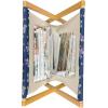 Ambesonne Flamingo Magazine and Book Holder, Valentines Day Theme with Romantic Birds and Rose Petals Love Tropical, Decorative Floor Rack Organizer for Living Room, 22″x19″, Dark Coral and Pink(Dark Blue and Multicolor)