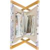 Ambesonne Flamingo Magazine and Book Holder, Valentines Day Theme with Romantic Birds and Rose Petals Love Tropical, Decorative Floor Rack Organizer for Living Room, 22″x19″, Dark Coral and Pink(Lilac Multicolor)