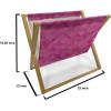 Ambesonne Flamingo Magazine and Book Holder, Valentines Day Theme with Romantic Birds and Rose Petals Love Tropical, Decorative Floor Rack Organizer for Living Room, 22″x19″, Dark Coral and Pink(Dark Magenta Magenta)