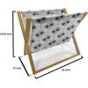 Ambesonne Flamingo Magazine and Book Holder, Valentines Day Theme with Romantic Birds and Rose Petals Love Tropical, Decorative Floor Rack Organizer for Living Room, 22″x19″, Dark Coral and Pink(Charcoal Grey and Pearl)