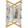Ambesonne Flamingo Magazine and Book Holder, Valentines Day Theme with Romantic Birds and Rose Petals Love Tropical, Decorative Floor Rack Organizer for Living Room, 22″x19″, Dark Coral and Pink(Charcoal Grey and Pearl)