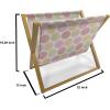 Ambesonne Flamingo Magazine and Book Holder, Valentines Day Theme with Romantic Birds and Rose Petals Love Tropical, Decorative Floor Rack Organizer for Living Room, 22″x19″, Dark Coral and Pink(Avocado Green and Multicolor)