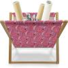 Ambesonne Flamingo Magazine and Book Holder, Valentines Day Theme with Romantic Birds and Rose Petals Love Tropical, Decorative Floor Rack Organizer for Living Room, 22″x19″, Dark Coral and Pink(Dark Coral and Pink)