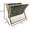 Ambesonne Floral Country Magazine and Book Holder, Romantic Repetitive Rose Silhouettes Valentine’s Day Theme, Decorative Floor Rack Organizer for Living Room, 22″x19″, Blush Dark Grey and White(Dark Cocoa Sea Blue)