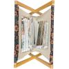 Ambesonne Floral Country Magazine and Book Holder, Romantic Repetitive Rose Silhouettes Valentine’s Day Theme, Decorative Floor Rack Organizer for Living Room, 22″x19″, Blush Dark Grey and White(Dark Night Blue and Orange)