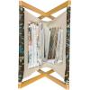 Ambesonne Floral Country Magazine and Book Holder, Romantic Repetitive Rose Silhouettes Valentine’s Day Theme, Decorative Floor Rack Organizer for Living Room, 22″x19″, Blush Dark Grey and White(Dark Cocoa Sea Blue)