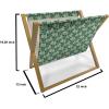 Ambesonne Floral Magazine and Book Holder, Romantic Style Bicolor Hearts and Blooming Roses Valentine’s Day, Floor Rack Decor for Interior of Home & Office, 22″ x 19″, Mustard Pink(Pale Khaki Forest Green)