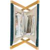 Ambesonne Floral Magazine and Book Holder, Romantic Style Bicolor Hearts and Blooming Roses Valentine’s Day, Floor Rack Decor for Interior of Home & Office, 22″ x 19″, Mustard Pink(Blue Charcoal Grey)
