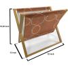 Ambesonne Floral Magazine and Book Holder, Romantic Style Bicolor Hearts and Blooming Roses Valentine’s Day, Floor Rack Decor for Interior of Home & Office, 22″ x 19″, Mustard Pink(Pale Cinnamon Dimgray)