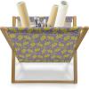 Ambesonne Floral Magazine and Book Holder, Romantic Style Bicolor Hearts and Blooming Roses Valentine’s Day, Floor Rack Decor for Interior of Home & Office, 22″ x 19″, Mustard Pink(Pale Purple Yellow)