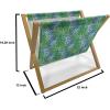 Ambesonne Floral Magazine and Book Holder, Romantic Style Bicolor Hearts and Blooming Roses Valentine’s Day, Floor Rack Decor for Interior of Home & Office, 22″ x 19″, Mustard Pink(Azure Blue Green)