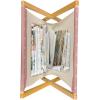Ambesonne Floral Magazine and Book Holder, Romantic Style Bicolor Hearts and Blooming Roses Valentine’s Day, Floor Rack Decor for Interior of Home & Office, 22″ x 19″, Mustard Pink(Dried Rose Pale Salmon)