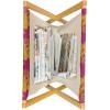 Ambesonne Floral Magazine and Book Holder, Romantic Style Bicolor Hearts and Blooming Roses Valentine’s Day, Floor Rack Decor for Interior of Home & Office, 22″ x 19″, Mustard Pink(Dark Magenta and Apricot)