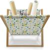 Ambesonne Floral Magazine and Book Holder, Romantic Style Bicolor Hearts and Blooming Roses Valentine’s Day, Floor Rack Decor for Interior of Home & Office, 22″ x 19″, Mustard Pink(Yellow Green and White)