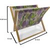 Ambesonne Floral Magazine and Book Holder, Romantic Style Bicolor Hearts and Blooming Roses Valentine’s Day, Floor Rack Decor for Interior of Home & Office, 22″ x 19″, Mustard Pink(Pale Sepia Multicolor)