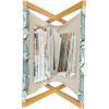 Ambesonne Floral Magazine and Book Holder, Romantic Style Bicolor Hearts and Blooming Roses Valentine’s Day, Floor Rack Decor for Interior of Home & Office, 22″ x 19″, Mustard Pink(Turquoise Eggshell)