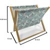Ambesonne Floral Magazine and Book Holder, Romantic Style Bicolor Hearts and Blooming Roses Valentine’s Day, Floor Rack Decor for Interior of Home & Office, 22″ x 19″, Mustard Pink(Turquoise Eggshell)