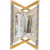 Ambesonne Floral Magazine and Book Holder, Romantic Style Bicolor Hearts and Blooming Roses Valentine’s Day, Floor Rack Decor for Interior of Home & Office, 22″ x 19″, Mustard Pink(Pale Purple Yellow)