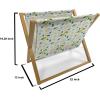 Ambesonne Floral Magazine and Book Holder, Romantic Style Bicolor Hearts and Blooming Roses Valentine’s Day, Floor Rack Decor for Interior of Home & Office, 22″ x 19″, Mustard Pink(Yellow Green and White)