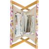 Ambesonne Floral Magazine and Book Holder, Romantic Style Bicolor Hearts and Blooming Roses Valentine’s Day, Floor Rack Decor for Interior of Home & Office, 22″ x 19″, Mustard Pink(Mustard Pink)