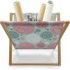 Ambesonne Floral Magazine and Book Holder, Romantic Style Bicolor Hearts and Blooming Roses Valentine’s Day, Floor Rack Decor for Interior of Home & Office, 22″ x 19″, Mustard Pink(Almond Green Coral and White)
