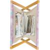 Ambesonne Hearts Magazine and Book Holder, Valentines Day Themed Ornate Romantic Pink Circles and Shapes on Dark Background, Floor Rack Decor for Interior of Home & Office, 22″ x 19″, Pink Brown(Blue Violet Pale Pink)