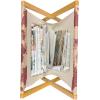 Ambesonne Shabby Flora Magazine and Book Holder, Romantic Rose Petals with Branches Nature Beauty Valentine Feminine Print, Floor Rack Decor for Interior of Home & Office, 22″ x 19″, Pink and Yellow(Peach and Coral)
