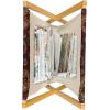 Ambesonne Shabby Flora Magazine and Book Holder, Romantic Rose Petals with Branches Nature Beauty Valentine Feminine Print, Floor Rack Decor for Interior of Home & Office, 22″ x 19″, Pink and Yellow(Burgundy and Dark Mustard)
