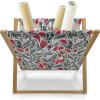 Ambesonne Shabby Flora Magazine and Book Holder, Romantic Rose Petals with Branches Nature Beauty Valentine Feminine Print, Floor Rack Decor for Interior of Home & Office, 22″ x 19″, Pink and Yellow(Grey and Hot Pink)