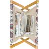 Ambesonne Shabby Flora Magazine and Book Holder, Romantic Rose Petals with Branches Nature Beauty Valentine Feminine Print, Floor Rack Decor for Interior of Home & Office, 22″ x 19″, Pink and Yellow(Maroon Teal)
