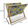 Ambesonne Shabby Flora Magazine and Book Holder, Romantic Rose Petals with Branches Nature Beauty Valentine Feminine Print, Floor Rack Decor for Interior of Home & Office, 22″ x 19″, Pink and Yellow(Yellow and Grey)