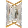 Ambesonne Shabby Flora Magazine and Book Holder, Romantic Rose Petals with Branches Nature Beauty Valentine Feminine Print, Floor Rack Decor for Interior of Home & Office, 22″ x 19″, Pink and Yellow(Dimgray)