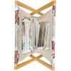 Ambesonne Shabby Flora Magazine and Book Holder, Romantic Rose Petals with Branches Nature Beauty Valentine Feminine Print, Floor Rack Decor for Interior of Home & Office, 22″ x 19″, Pink and Yellow(Red Black Grey)