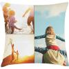 Ambesonne Customizable Throw Pillow Cushion Cover, Decorative Square Accent Pillow Case for Bedroom Living Room Dorm Accent Piece for All Seasons Christmas and Valentines Day Gift, 3 Photos, 18″ x 18″