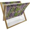 Ambesonne Floral Magazine and Book Holder, Romantic Style Bicolor Hearts and Blooming Roses Valentine’s Day, Floor Rack Decor for Interior of Home & Office, 22″ x 19″, Mustard Pink(Pale Sepia Multicolor)