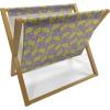 Ambesonne Floral Magazine and Book Holder, Romantic Style Bicolor Hearts and Blooming Roses Valentine’s Day, Floor Rack Decor for Interior of Home & Office, 22″ x 19″, Mustard Pink(Pale Purple Yellow)
