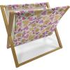 Ambesonne Floral Magazine and Book Holder, Romantic Style Bicolor Hearts and Blooming Roses Valentine’s Day, Floor Rack Decor for Interior of Home & Office, 22″ x 19″, Mustard Pink(Mustard Pink)