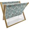 Ambesonne Floral Magazine and Book Holder, Romantic Style Bicolor Hearts and Blooming Roses Valentine’s Day, Floor Rack Decor for Interior of Home & Office, 22″ x 19″, Mustard Pink(Turquoise Eggshell)